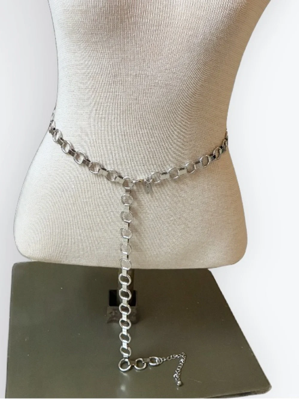Chico’s Silver-Toned Chain Belt Adjustable